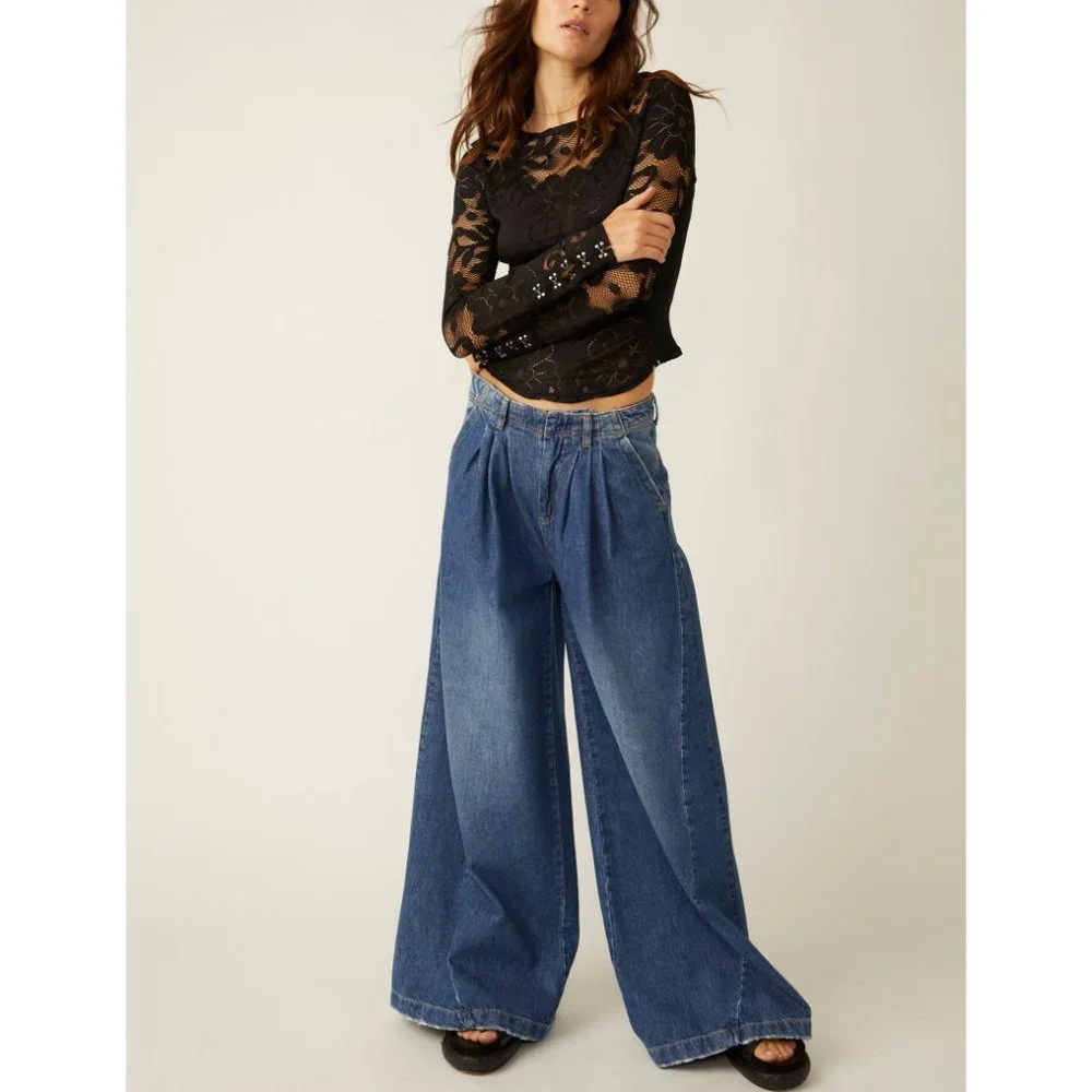 FREE PEOPLE Wild Roses Top / Black - Picture 5 of 6